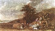 paulus potter Landscape with Shepherdess and Shepherd Playing Flute Sweden oil painting artist